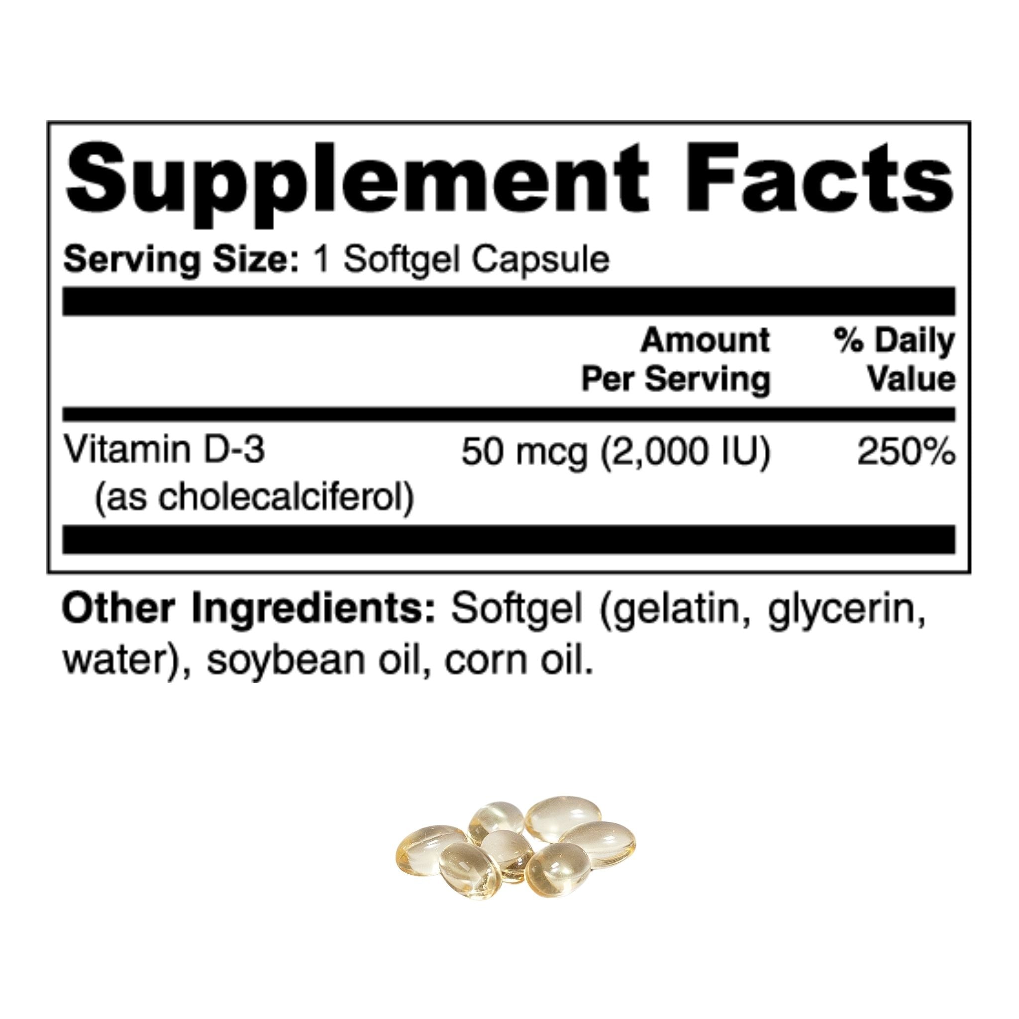 Vitamin D3 2000 IU – Immune & Bone Support